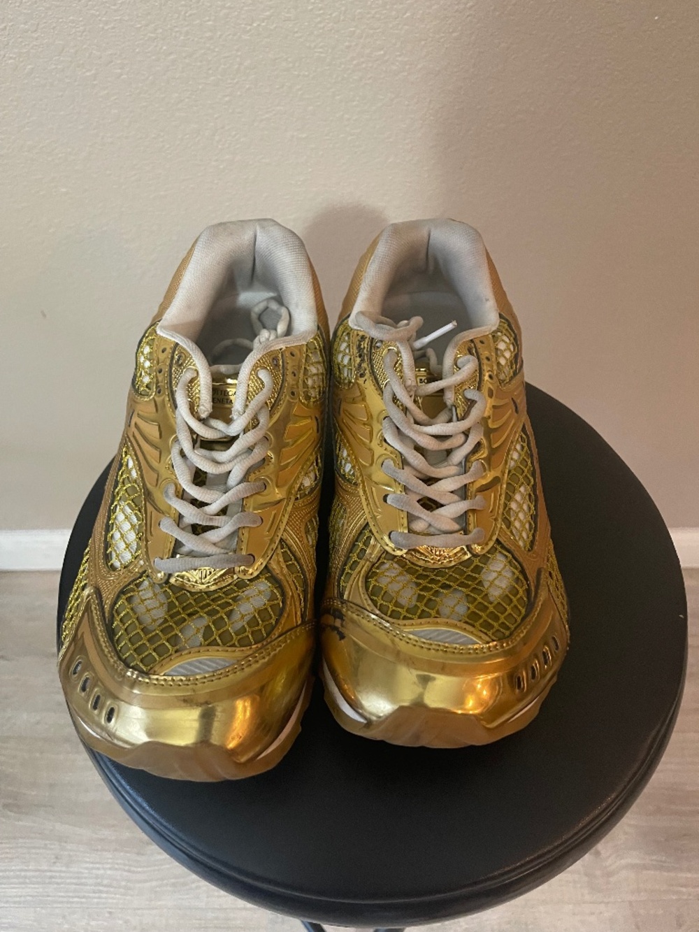 Bottega Veneta Gold Sneakers Size EU 41